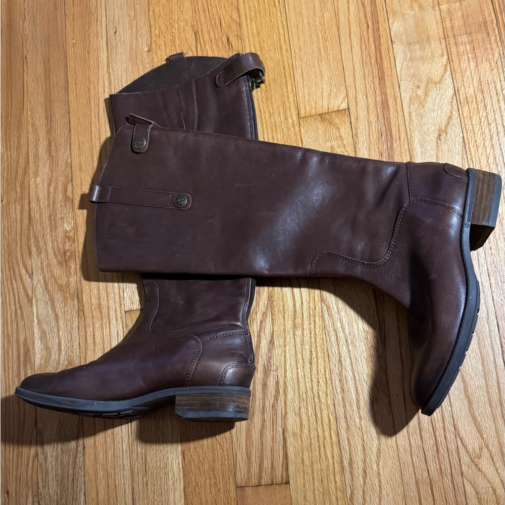 SAM EDELMAN Women’s Penny Leather Riding Boots in Brown SZ 6M Pre-Owned.